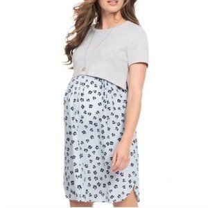 Cotton Blend Top&Nursing Maternity Dress EUC
